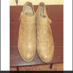 Arizona Brown Faux Leather Booties